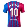 Maglia ufficiale Barcellona Ansu Fati 10 Casa 2021-22 per Uomo